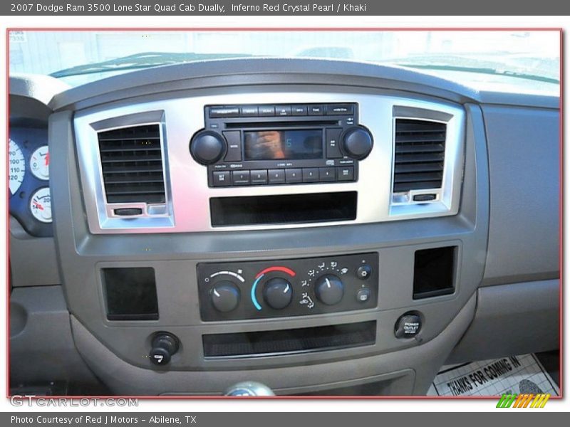 Inferno Red Crystal Pearl / Khaki 2007 Dodge Ram 3500 Lone Star Quad Cab Dually