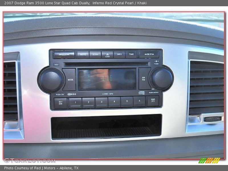 Inferno Red Crystal Pearl / Khaki 2007 Dodge Ram 3500 Lone Star Quad Cab Dually