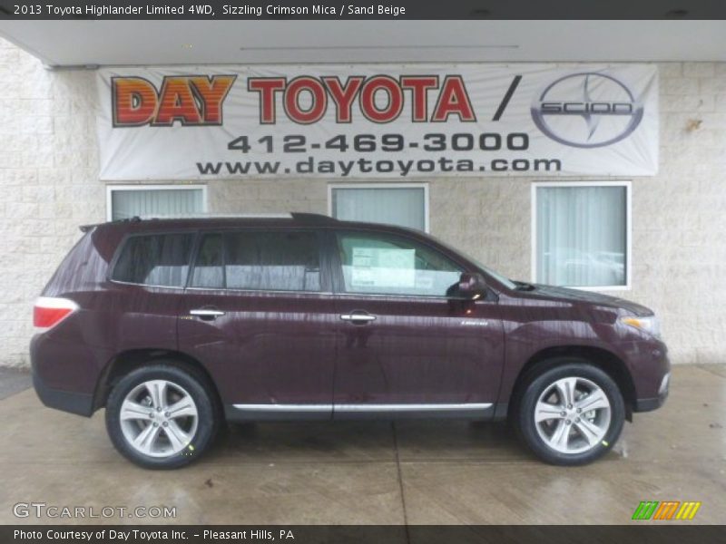 Sizzling Crimson Mica / Sand Beige 2013 Toyota Highlander Limited 4WD