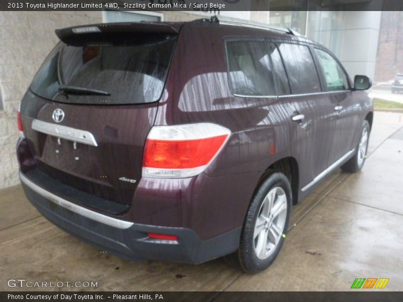 Sizzling Crimson Mica / Sand Beige 2013 Toyota Highlander Limited 4WD