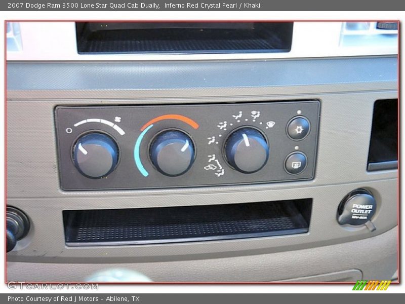 Inferno Red Crystal Pearl / Khaki 2007 Dodge Ram 3500 Lone Star Quad Cab Dually