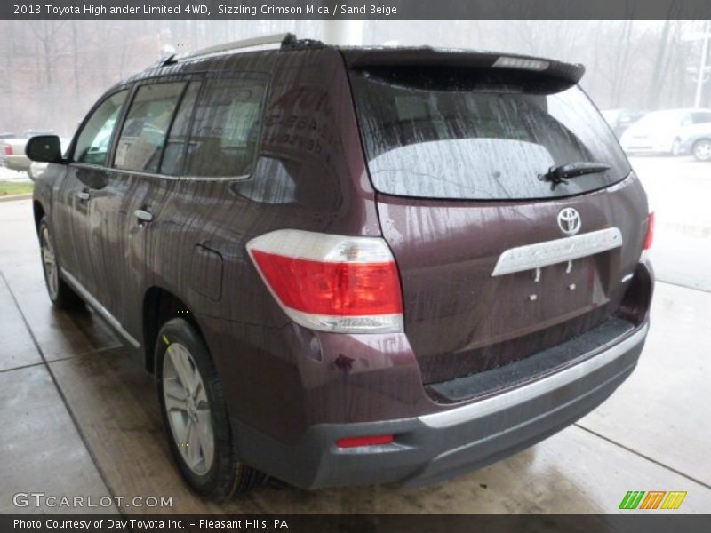 Sizzling Crimson Mica / Sand Beige 2013 Toyota Highlander Limited 4WD