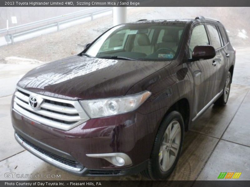 Sizzling Crimson Mica / Sand Beige 2013 Toyota Highlander Limited 4WD