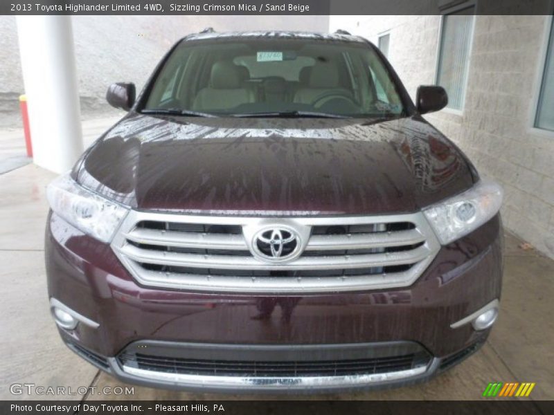 Sizzling Crimson Mica / Sand Beige 2013 Toyota Highlander Limited 4WD