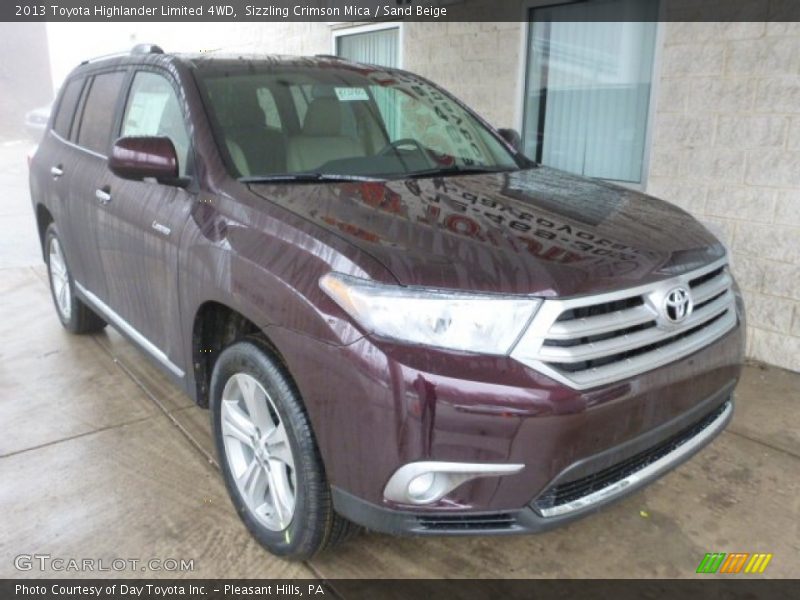 Sizzling Crimson Mica / Sand Beige 2013 Toyota Highlander Limited 4WD