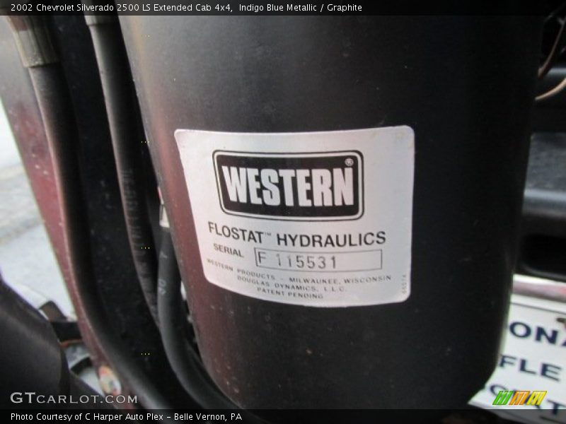 Indigo Blue Metallic / Graphite 2002 Chevrolet Silverado 2500 LS Extended Cab 4x4
