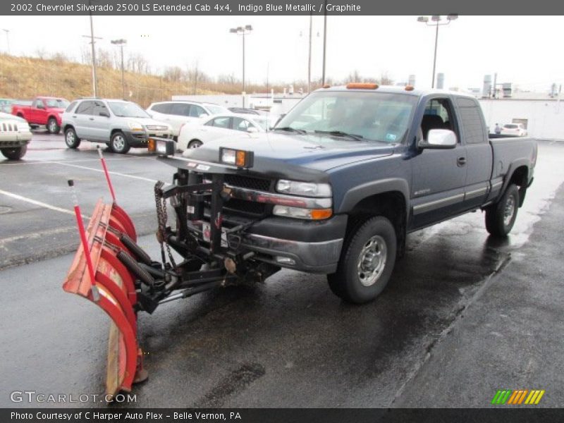 Indigo Blue Metallic / Graphite 2002 Chevrolet Silverado 2500 LS Extended Cab 4x4