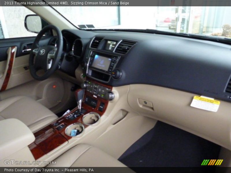 Sizzling Crimson Mica / Sand Beige 2013 Toyota Highlander Limited 4WD
