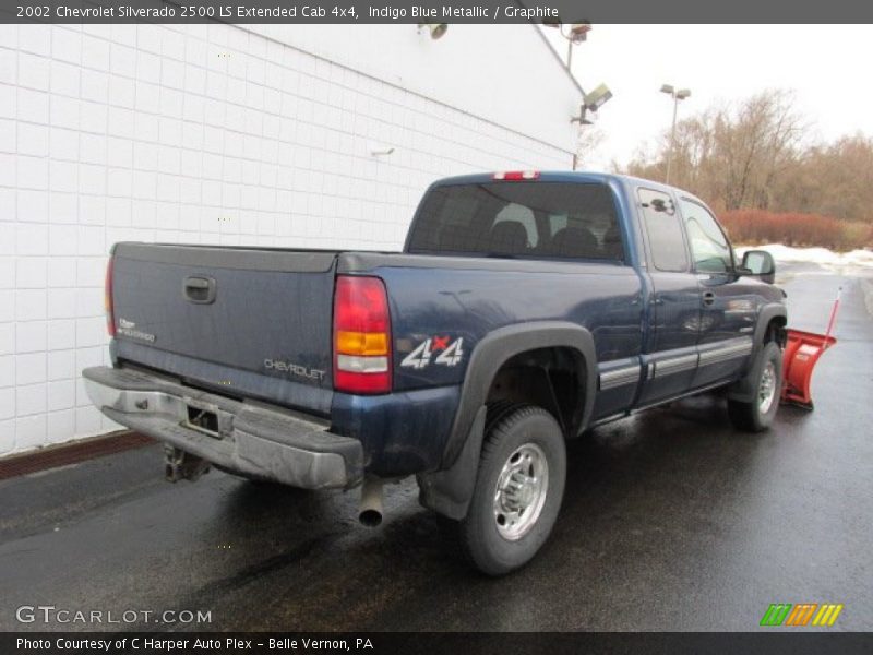 Indigo Blue Metallic / Graphite 2002 Chevrolet Silverado 2500 LS Extended Cab 4x4