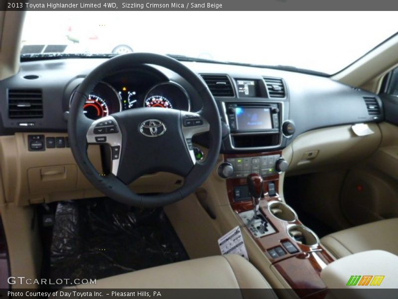 Sizzling Crimson Mica / Sand Beige 2013 Toyota Highlander Limited 4WD