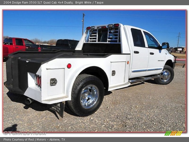 Bright White / Taupe 2004 Dodge Ram 3500 SLT Quad Cab 4x4 Dually