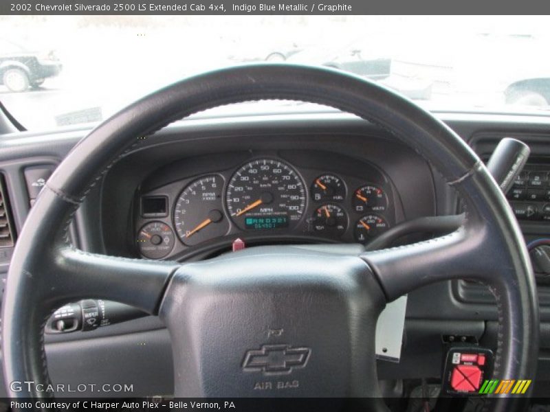 Indigo Blue Metallic / Graphite 2002 Chevrolet Silverado 2500 LS Extended Cab 4x4