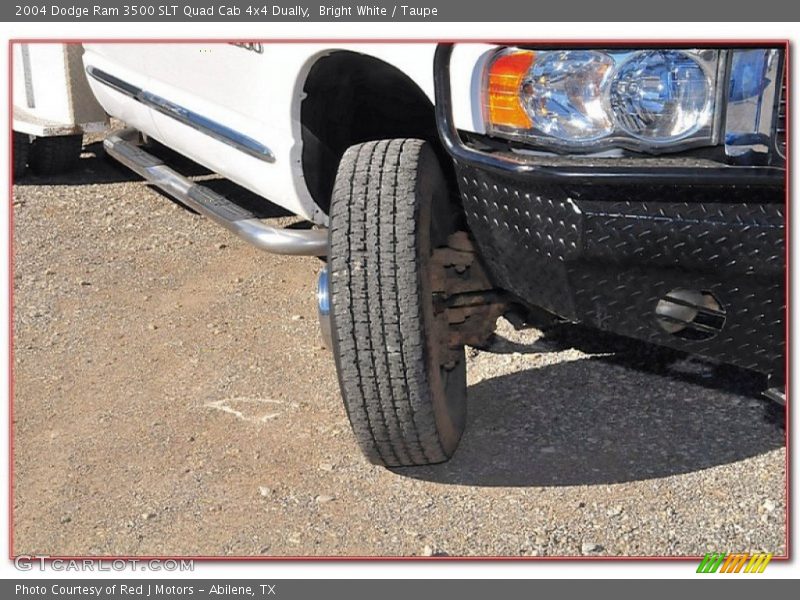 Bright White / Taupe 2004 Dodge Ram 3500 SLT Quad Cab 4x4 Dually