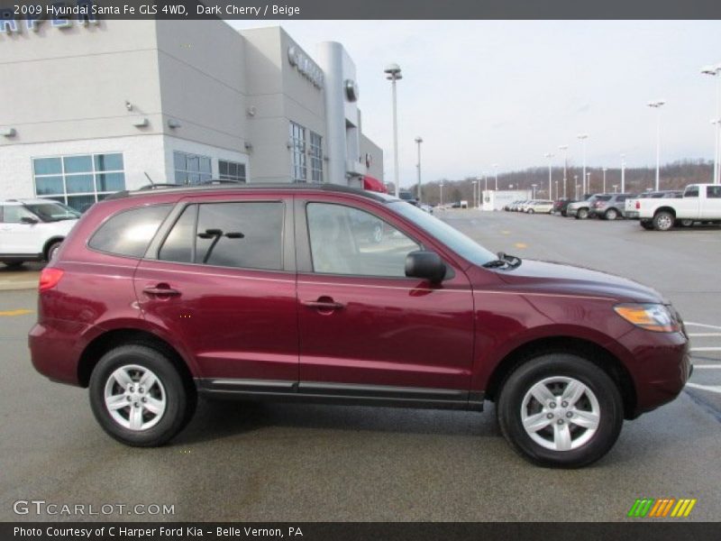 Dark Cherry / Beige 2009 Hyundai Santa Fe GLS 4WD