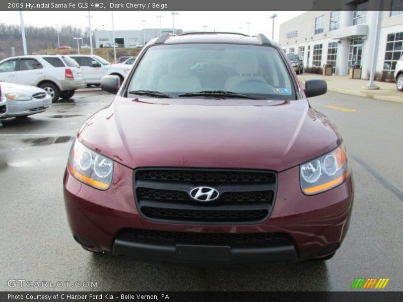 Dark Cherry / Beige 2009 Hyundai Santa Fe GLS 4WD