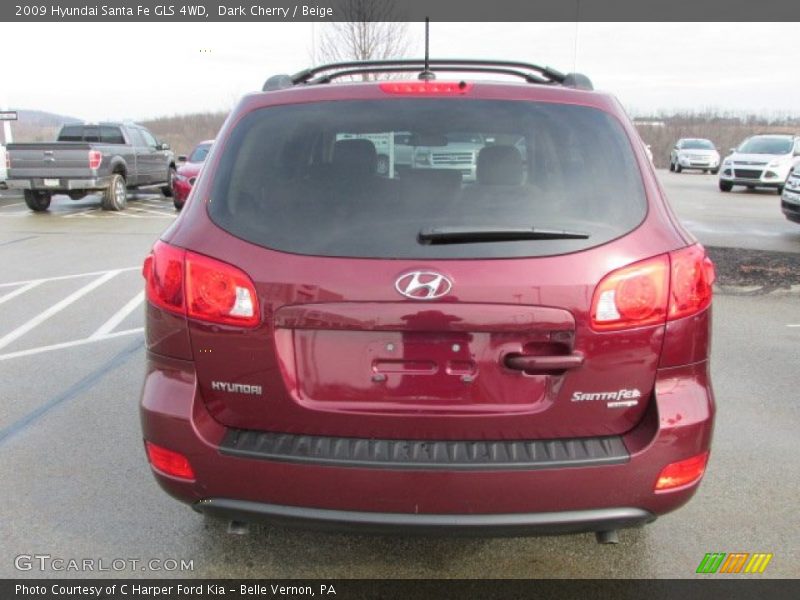 Dark Cherry / Beige 2009 Hyundai Santa Fe GLS 4WD