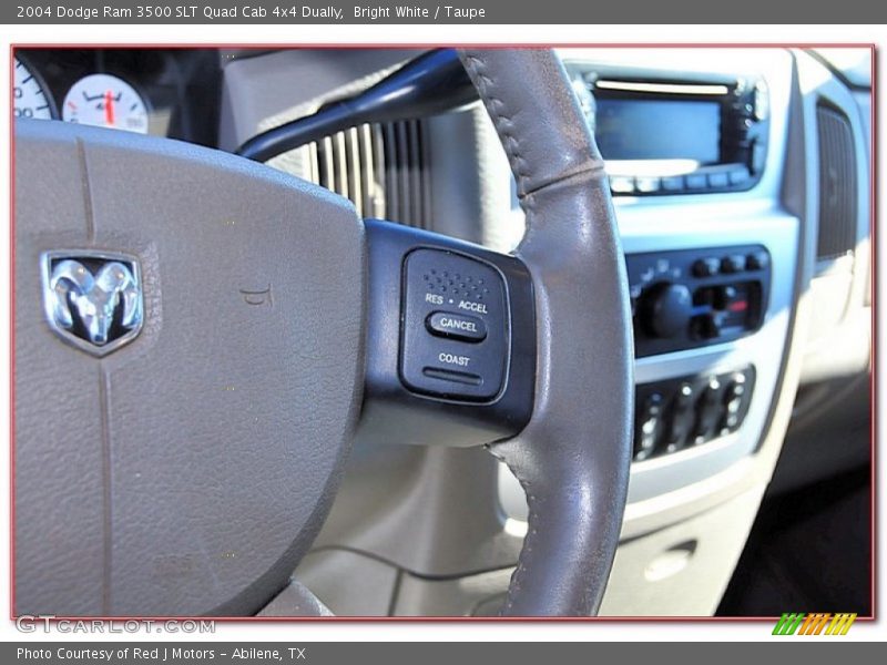 Bright White / Taupe 2004 Dodge Ram 3500 SLT Quad Cab 4x4 Dually