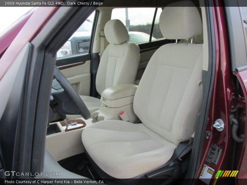Dark Cherry / Beige 2009 Hyundai Santa Fe GLS 4WD