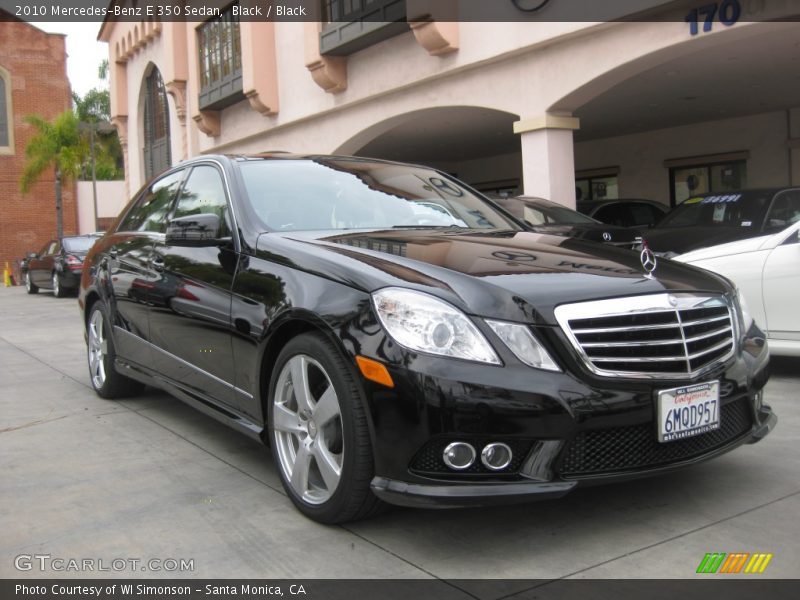Black / Black 2010 Mercedes-Benz E 350 Sedan