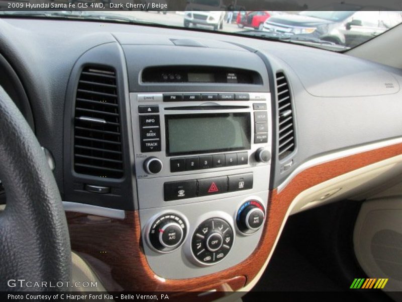 Dark Cherry / Beige 2009 Hyundai Santa Fe GLS 4WD