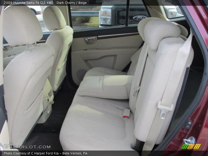 Dark Cherry / Beige 2009 Hyundai Santa Fe GLS 4WD