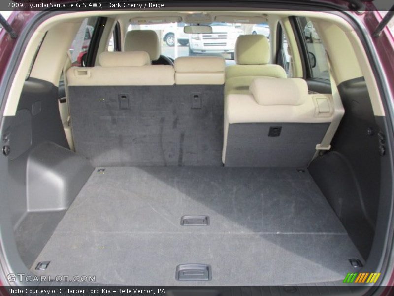 Dark Cherry / Beige 2009 Hyundai Santa Fe GLS 4WD