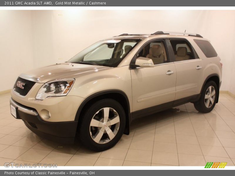 Gold Mist Metallic / Cashmere 2011 GMC Acadia SLT AWD