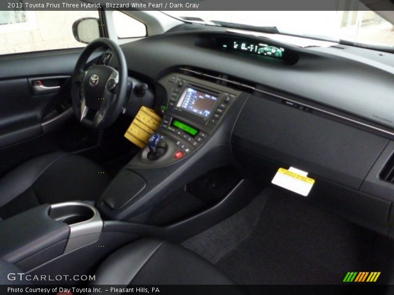 Blizzard White Pearl / Dark Gray 2013 Toyota Prius Three Hybrid