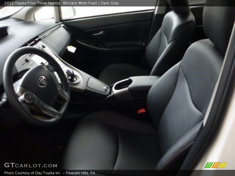 Blizzard White Pearl / Dark Gray 2013 Toyota Prius Three Hybrid