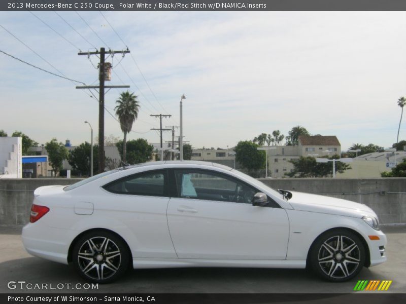 Polar White / Black/Red Stitch w/DINAMICA Inserts 2013 Mercedes-Benz C 250 Coupe