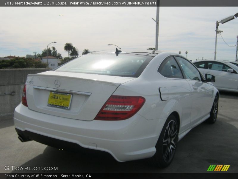 Polar White / Black/Red Stitch w/DINAMICA Inserts 2013 Mercedes-Benz C 250 Coupe