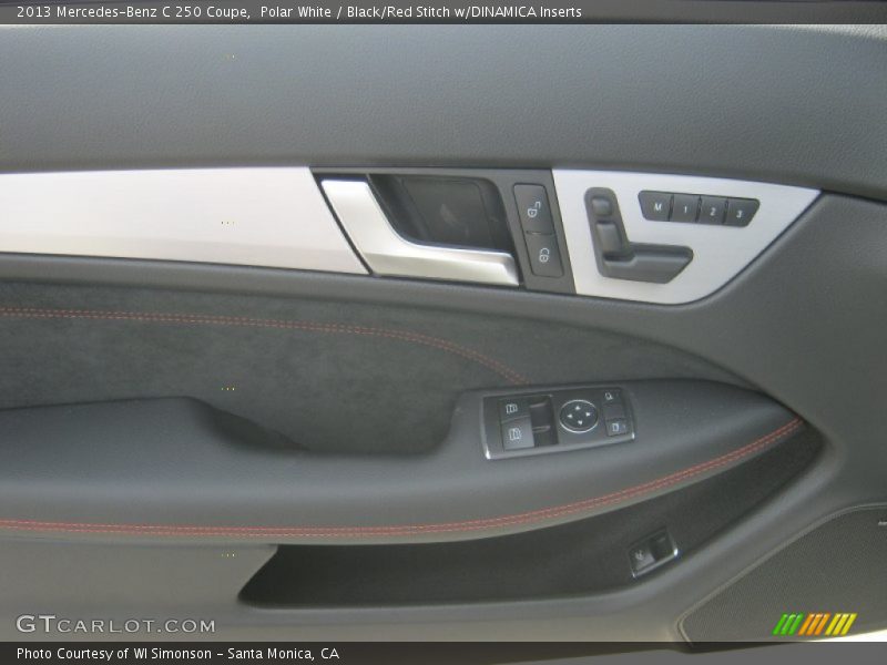 Polar White / Black/Red Stitch w/DINAMICA Inserts 2013 Mercedes-Benz C 250 Coupe