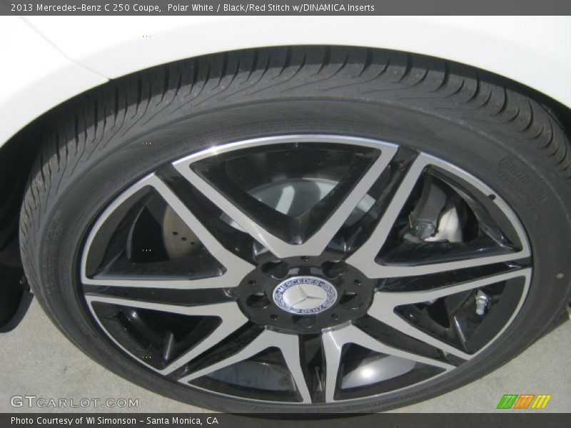 Polar White / Black/Red Stitch w/DINAMICA Inserts 2013 Mercedes-Benz C 250 Coupe