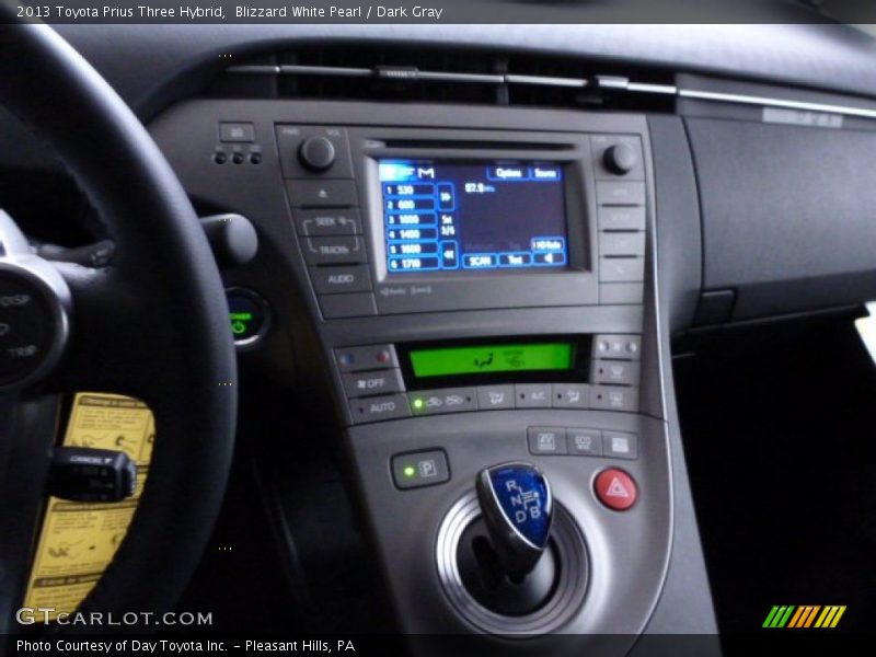 Blizzard White Pearl / Dark Gray 2013 Toyota Prius Three Hybrid