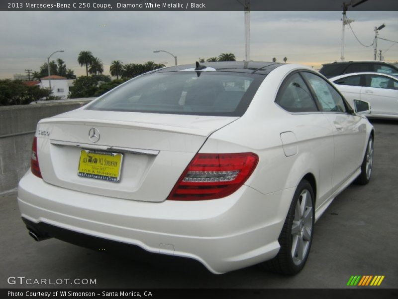 Diamond White Metallic / Black 2013 Mercedes-Benz C 250 Coupe