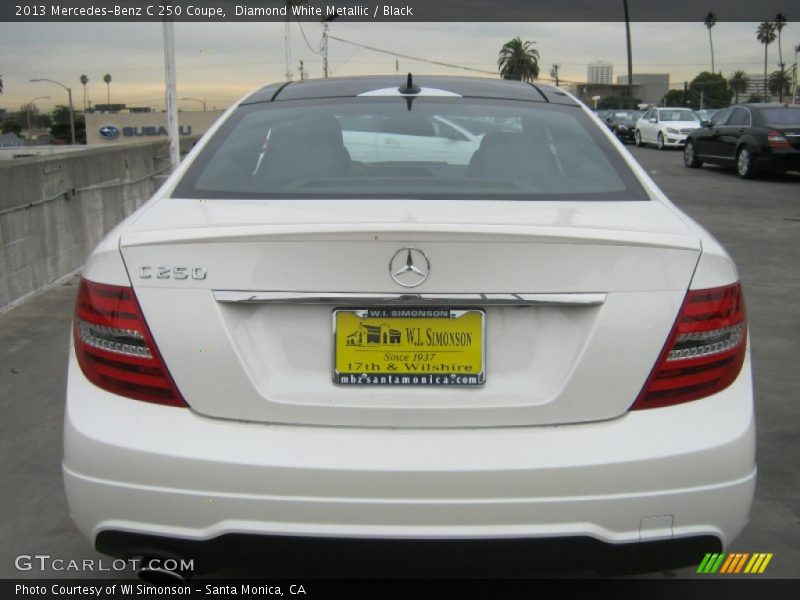 Diamond White Metallic / Black 2013 Mercedes-Benz C 250 Coupe