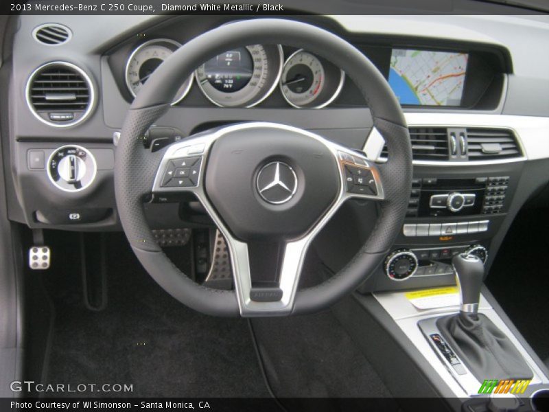 Diamond White Metallic / Black 2013 Mercedes-Benz C 250 Coupe