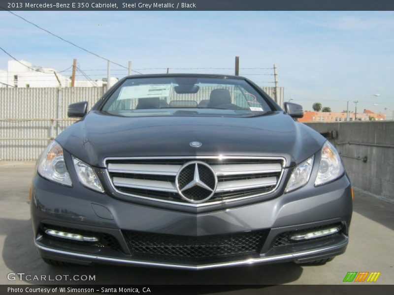 Steel Grey Metallic / Black 2013 Mercedes-Benz E 350 Cabriolet