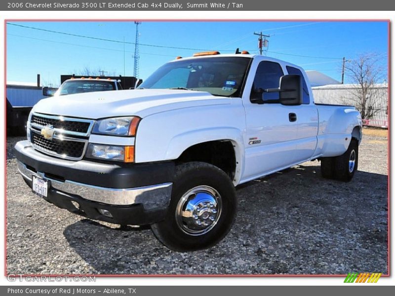 Summit White / Tan 2006 Chevrolet Silverado 3500 LT Extended Cab 4x4 Dually