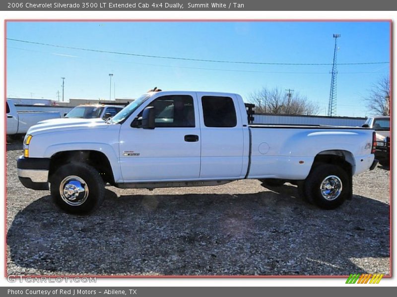 Summit White / Tan 2006 Chevrolet Silverado 3500 LT Extended Cab 4x4 Dually