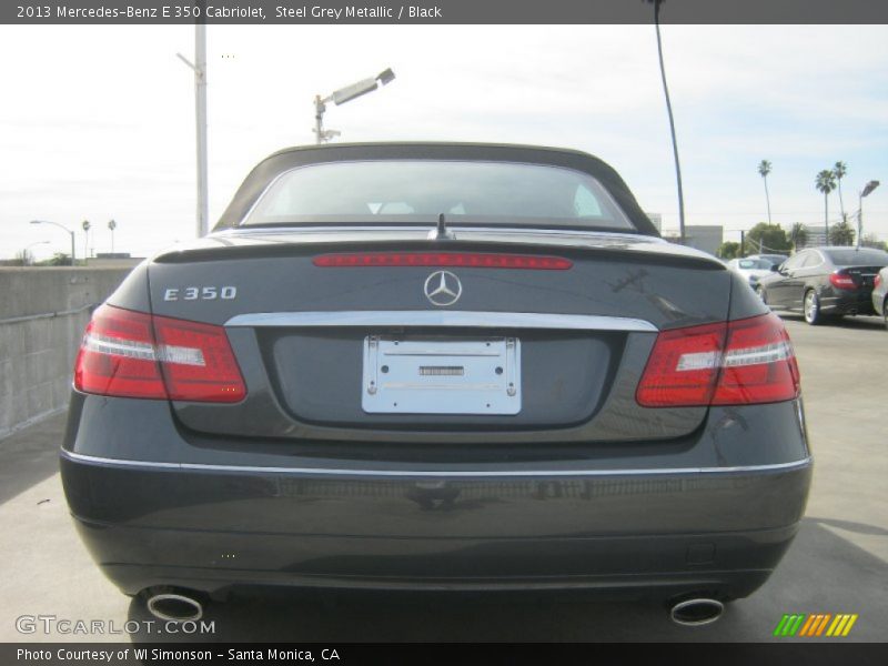 Steel Grey Metallic / Black 2013 Mercedes-Benz E 350 Cabriolet