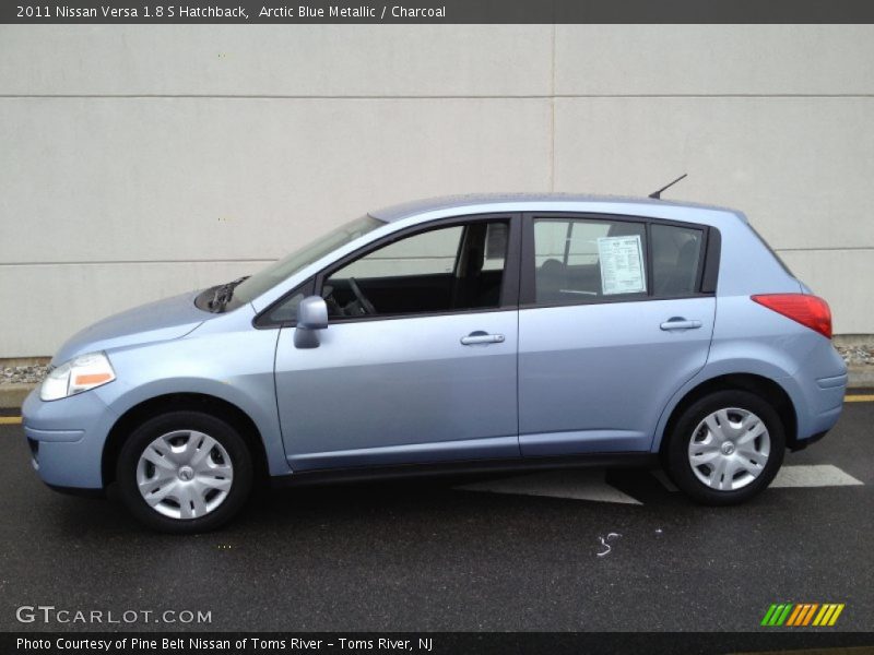 Arctic Blue Metallic / Charcoal 2011 Nissan Versa 1.8 S Hatchback