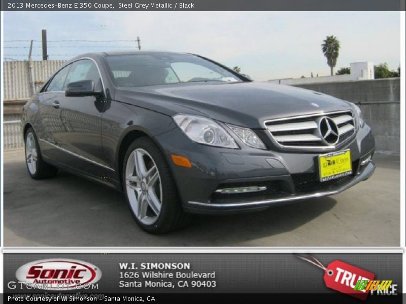 Steel Grey Metallic / Black 2013 Mercedes-Benz E 350 Coupe