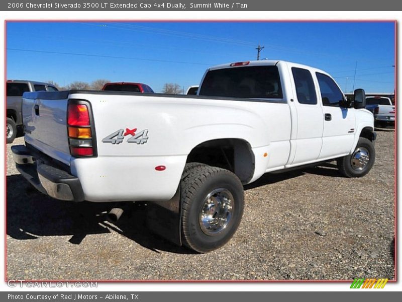 Summit White / Tan 2006 Chevrolet Silverado 3500 LT Extended Cab 4x4 Dually