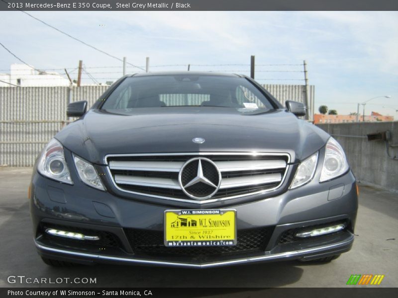 Steel Grey Metallic / Black 2013 Mercedes-Benz E 350 Coupe