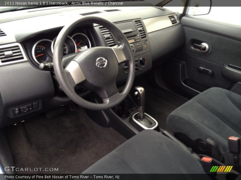 Arctic Blue Metallic / Charcoal 2011 Nissan Versa 1.8 S Hatchback