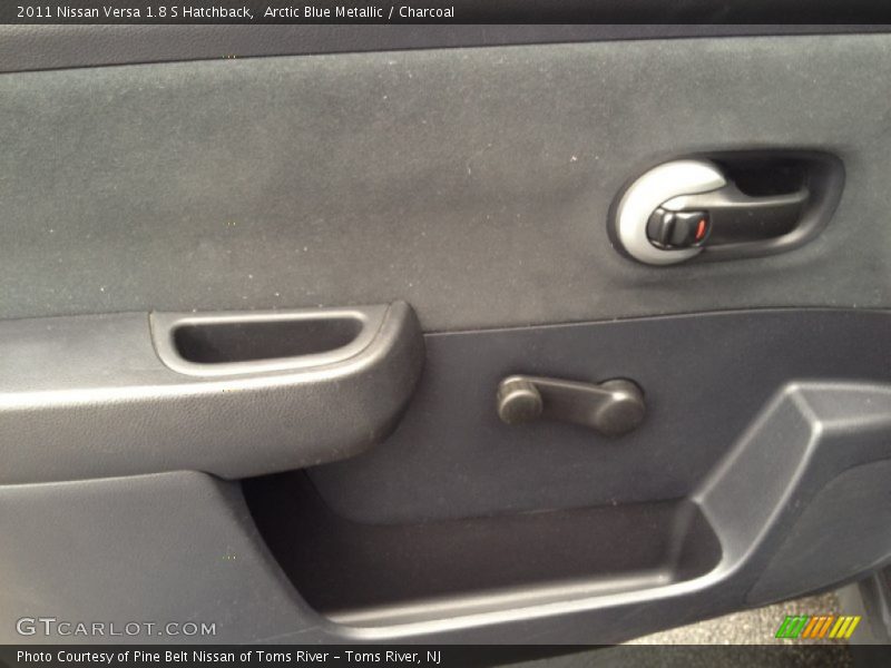 Arctic Blue Metallic / Charcoal 2011 Nissan Versa 1.8 S Hatchback