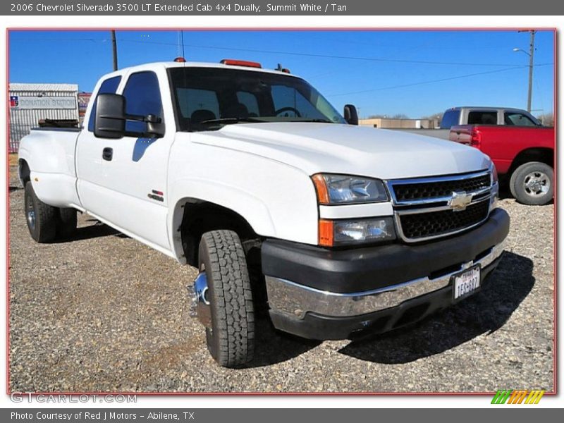 Summit White / Tan 2006 Chevrolet Silverado 3500 LT Extended Cab 4x4 Dually