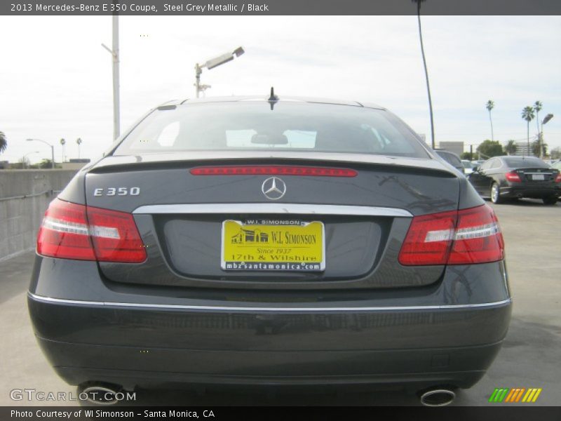 Steel Grey Metallic / Black 2013 Mercedes-Benz E 350 Coupe
