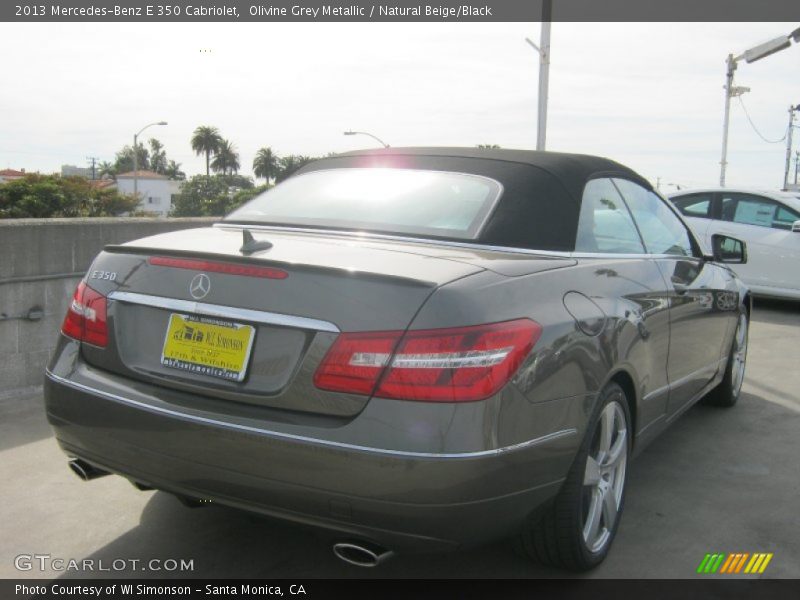 Olivine Grey Metallic / Natural Beige/Black 2013 Mercedes-Benz E 350 Cabriolet